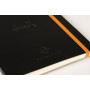 * Rhodiarama Perpetual BLACK A5 128p papier ivoire 90 g, coins microperforés ave