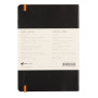* Rhodiarama Perpetual BLACK A5 128p papier ivoire 90 g, coins microperforés ave