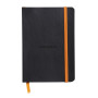 Rhodiarama carnet souple BLACK A6 144 pages dot papier ivoire 90 g, fermeture él