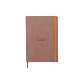 Rhodiarama carnet souple BOIS DE ROSE A5 160 pages ligné papier ivoire 90 g, fer