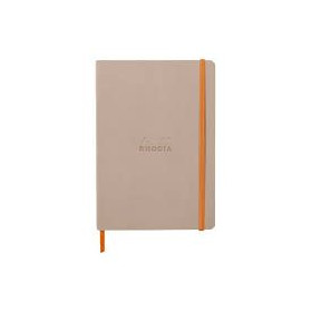 Rhodiarama carnet souple TOUCHE DE ROSE A5 160 pages ligné papier ivoire 90 g, f