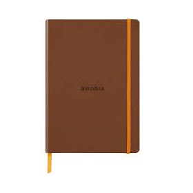 Rhodiarama carnet souple CUIVRE A5 160 pages ligné papier ivoire 90 g, fermeture