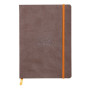 Rhodiarama carnet souple CHOCOLAT A5 160 pages dot papier ivoire 90 g, fermeture