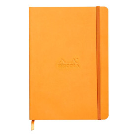 Rhodiarama carnet souple ORANGE A5 160 pages dot papier ivoire 90 g, fermeture é