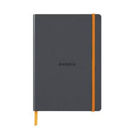 Rhodiarama carnet souple TITANE A5 160 pages dot papier ivoire 90 g, fermeture é