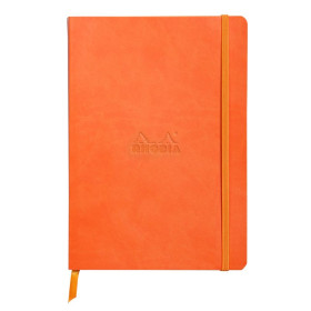 Rhodiarama carnet souple TANGERINE A5 160 pages dot papier ivoire 90 g, fermetur