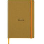 Rhodiarama carnet souple OR A5 160 pages dot papier ivoire 90 g, fermeture élast