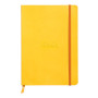 Rhodiarama carnet souple JONQUILLE A5 160 pages dot papier ivoire 90 g, fermetur