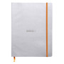 Rhodiarama carnet souple SILVER 19x25 cm 160 pages dot papier ivoire 90 g, ferme