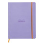 Rhodiarama carnet souple IRIS 19x25 cm 160 pages dot papier ivoire 90 g, fermetu