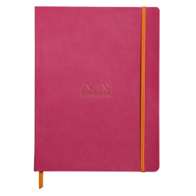 Rhodiarama carnet souple FRAMBOISE 19x25 cm 160 pages dot papier ivoire 90 g, fe