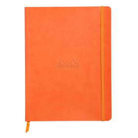 Rhodiarama carnet souple TANGERINE 19x25 cm 160 pages dot papier ivoire 90 g, fe