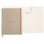 * Rhodiarama cahier souple BEIGE A4+ 160 pages ligné papier ivoire 90 g