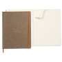 * Rhodiarama cahier souple TAUPE A4+ 160 pages ligné papier ivoire 90 g