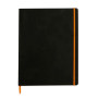 Rhodiarama cahier souple BLACK A4+ 160 pages ligné papier ivoire 90 g