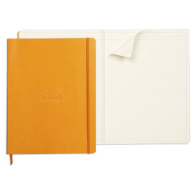 * Rhodiarama cahier souple ORANGE A4+ 160 pages ligné papier ivoire 90 g