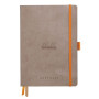 Rhodiarama Goalbook souple TAUPE A5 240 pages petits carreaux 5x5 papier ivoire
