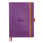 Rhodiarama Goalbook souple VIOLET A5 240 pages petits carreaux 5x5 papier ivoire