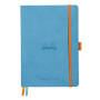 Rhodiarama Goalbook souple TURQUOISE A5 240 pages petits carreaux 5x5 papier ivo