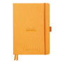 Rhodiarama Goalbook souple ORANGE A5 240 pages petits carreaux 5x5 papier ivoire