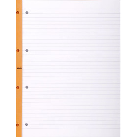 Rhodia Side bloc agrafé côté A4+ 22,3x29,7 cm 80 feuillets ligné mprf + perforat