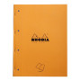 Rhodia Side bloc agrafé côté A4+ 22,3x29,7 cm 80 feuillets ligné mprf + perforat