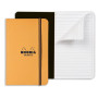 Rhodia Unlimited O&B 9x14 cm 120 pages ligné avec cadre microperforé avec élasti