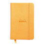 Carnet rigide ORANGE 9x14 cm 192 pages dot papier ivoire 90 g, fermeture élastiq