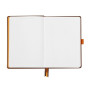Rhodiarama Goalbook rembordé rigide CHOCOLAT A5 240 pages dot papier blanc 90 g