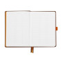 Rhodiarama Goalbook rembordé rigide CHOCOLAT A5 240 pages dot papier blanc 90 g