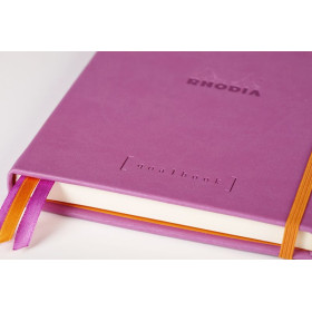 Rhodiarama Goalbook rembordé rigide LILAS A5 240 pages dot papier blanc 90 g