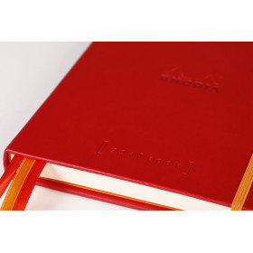 Rhodiarama Goalbook rembordé rigide COQUELICOT A5 240 pages dot papier blanc 90