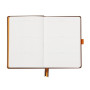 Rhodiarama Goalbook rembordé rigide CHOCOLAT A5 240 pages dot papier blanc 90 g