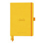 Rhodiarama Goalbook rembordé rigide JONQUILLE A5 240 pages dot papier blanc 90 g