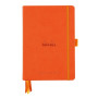 Rhodiarama Goalbook rembordé rigide TANGERINE A5 240 pages dot papier blanc 90 g