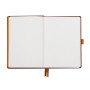 Rhodiarama Goalbook rembordé rigide CHOCOLAT A5 240 pages dot papier blanc 90 g