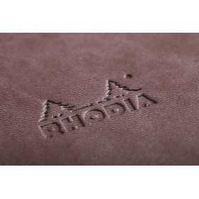 * Rhodiarama carnet rembordé rigide 9x14 cm CHOCOLAT 192 pages ligné papier ivoi