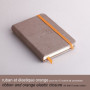 * Rhodiarama carnet rembordé rigide 9x14 cm TAUPE 192 pages ligné papier ivoire