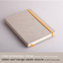Rhodiarama carnet rembordé rigide A5 BEIGE 192 pages ligné papier ivoire 90 g, f