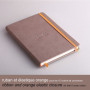 Rhodiarama carnet rembordé rigide A5 TAUPE 192 pages ligné papier ivoire 90 g, f
