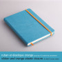 Rhodiarama carnet rembordé rigide A5 TURQUOISE 192 pages ligné papier ivoire 90
