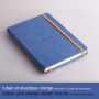 Rhodiarama carnet rembordé rigide A5 SAPHIR 192 pages ligné papier ivoire 90 g,