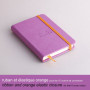 * Rhodiarama carnet rembordé rigide 9x14 cm LILAS 192 pages ligné papier ivoire