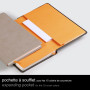 Rhodiarama carnet rembordé rigide 9x14 cm BLACK 192 pages ligné papier ivoire 90