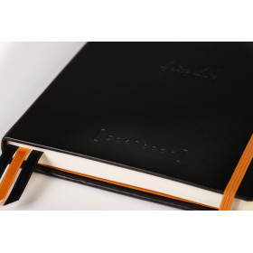Rhodiarama Goalbook rembordé rigide BLACK A5 240 pages dot papier ivoire 90 g