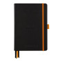 Rhodiarama Goalbook rembordé rigide BLACK A5 240 pages dot papier ivoire 90 g