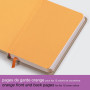 * Rhodiarama carnet rembordé rigide 9x14 cm LILAS 192 pages ligné papier ivoire