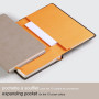 Rhodiarama carnet rembordé rigide A5 BEIGE 192 pages ligné papier ivoire 90 g, f