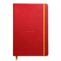 Rhodiarama carnet rembordé rigide A5 COQUELICOT 192 pages ligné papier ivoire 90