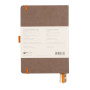 Rhodiarama Goalbook rembordé rigide TAUPE A5 240 pages dot papier ivoire 90 g